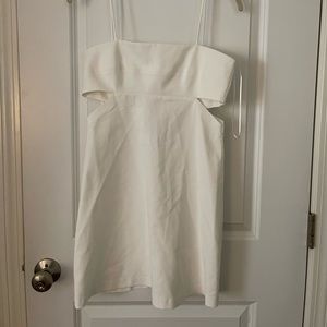 White Zara cutout dress